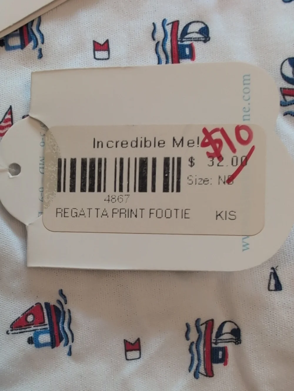 Kissy Kissy NWT Newborn Footed Outfit/Pajama